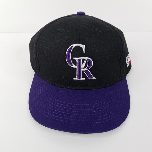 Colorado Rockies Hat Cap Strap Back Black Purple MLB Baseball New OC Sports - Picture 1 of 4